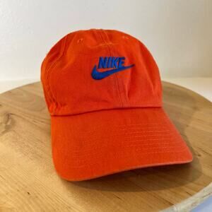 Nike Women's S1ze Heritage 86 Orange & Blue Embroidered Cotton Hat